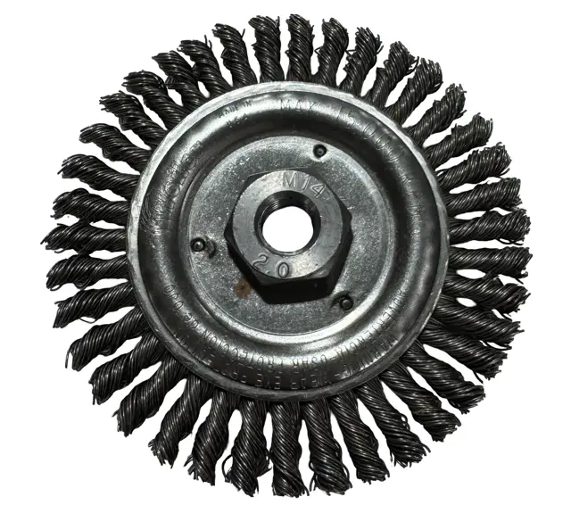 Weiler 4-1/2" Stringer Bead Wire Wheel, M14 x 2, .020" Steel Wire USA Made