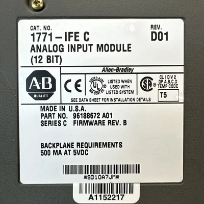 NEW Allen-Bradley 1771-IFE/C