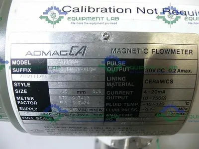 USED YOKOGAWA ADMAG CA CA115SN MAGNETIC FLOWMETER W/ 3/4" SANITARY FITTINGS & ANDERSON GAUGE