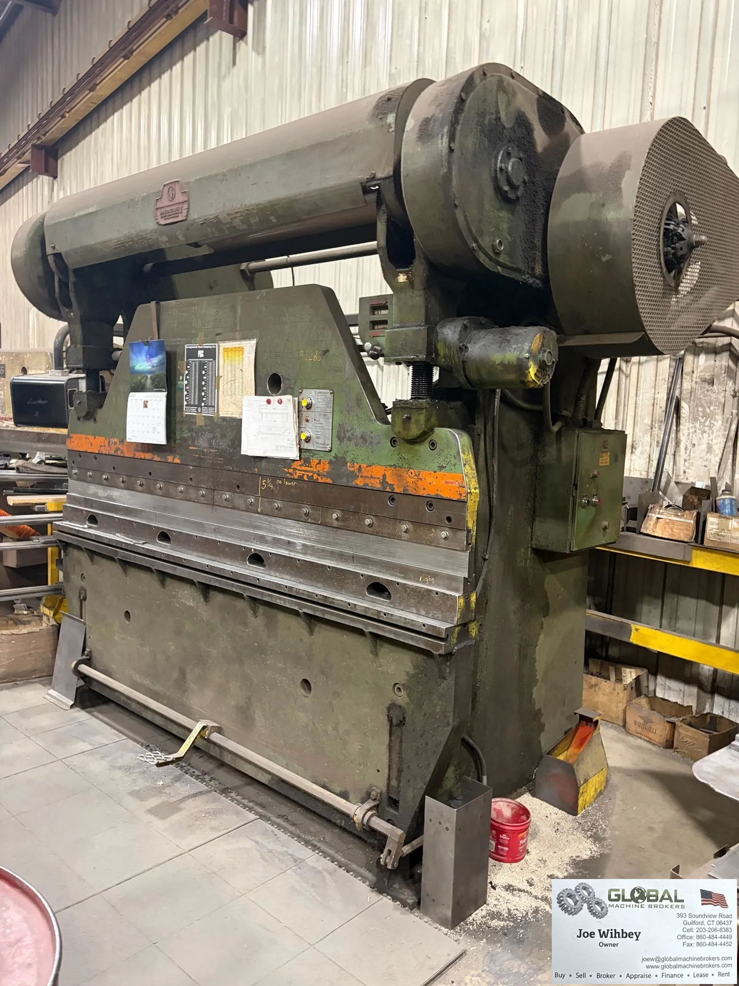 MERCURY 6506 8' 100 Ton Press Brake 4" Stroke Flywheel Type