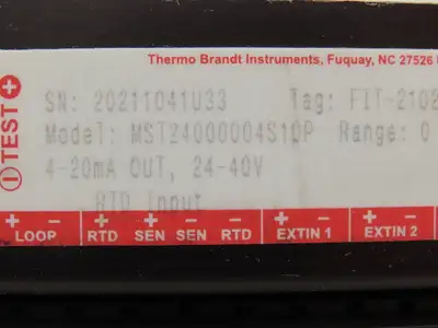 Thermo Brandt MST2000 MST24000004S10P Multivariable SmartFlow Transmitter