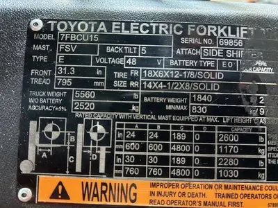 Used 2018 TOYOTA 7FBCU15 Misc Forklifts Illinois US | Somerset Equipment Sales #1542977