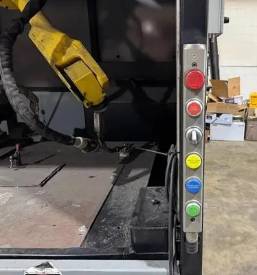 Used 2015 LINCOLN ELECTRIC AUTO-MATE 5 WITH FANUC ARC MATE 0IB ROBOTS AND R-30IB MATE CONTROL Robotic Welding Cells | Harbor Machinery Inc. #1283398