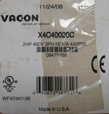 NEW TB WOODS X4C40020C DRIVE 2HP