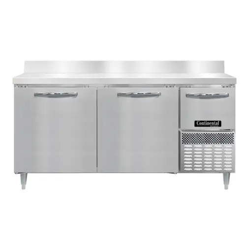 Continental DRA68NSSBS 68" Worktop Refrigerator W/ (3) Sections, 115v