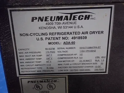Used PNEUMATECH ADA60 Miscellaneous MRO Ohio US | HGR 24 #902659
