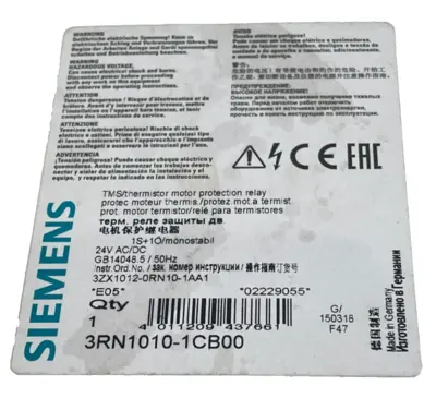 NEW SIEMENS 3RN1010-1CB00 MOTOR PROTECTION RELAY 3RN10101CB00