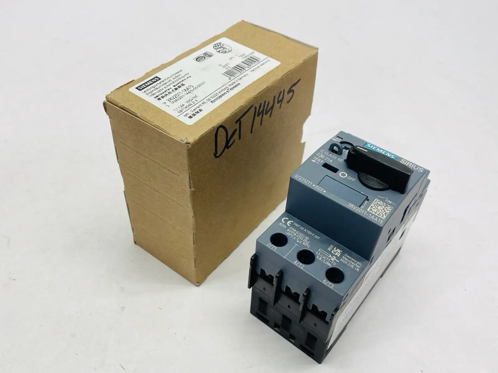3RV2011-1AA15 | Siemens  Sirius Motor Protection Circuit Breaker 1.1-1.6A 600V - New