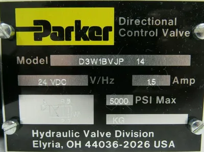 NEW PARKER D3W1BVJP-14 CONTROL VALVE D3W1BVJP14
