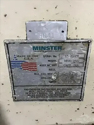 USED 1997 MINSTER Coil Feed Lines