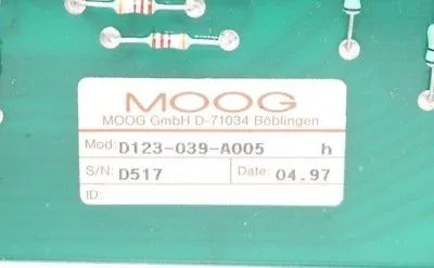 NEW MOOG D123-039-A005 PARISON CONTROL MODULE D123039A005