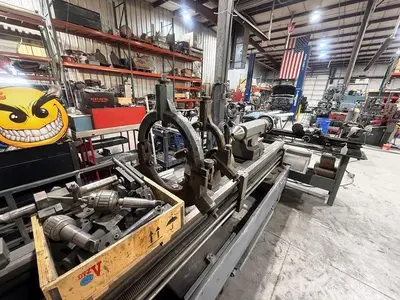 23" X 118" TUDA TUDORMAX GAP BED GEARED HEAD LATHE