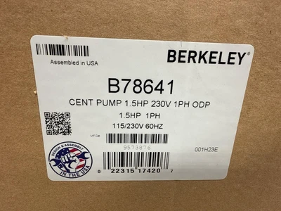 PENTAIR Berkeley B78641 Centrifugal Pumps | Fram Fram LLC (11)