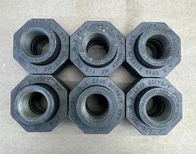 3/4" 3000 Threaded (NPT) Union SA/A105 Forged Steel Fitting || (6) NOS 🇺🇸