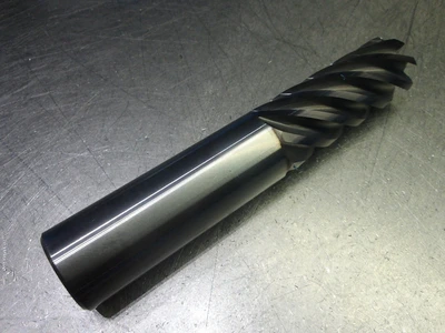 Kyocera/SGS 1" 7 Flute Carbide CR Endmill 1" Shank .12"R TA Coated 77304 (LOC2180)