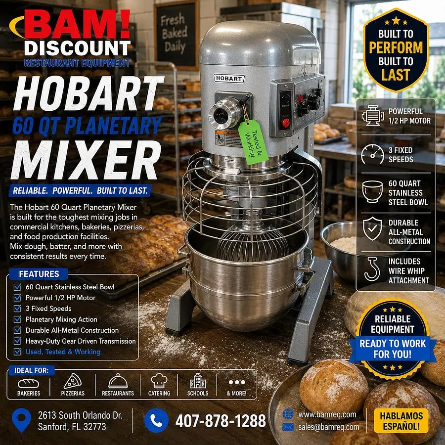 Used HOBART HL600 Planetary Mixers Florida US | BAM Discount Restaurant Equipment #1263805
