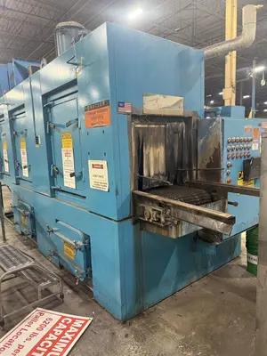 24" x 24" RANSOHOFF 3-STAGE STEEL MESH CONVEYOR PASS THROUGH PARTS WASHER: YOBRO #24301