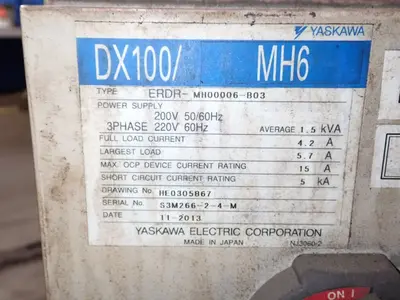 USED 2013 YASKAWA MOTOMAN MH6