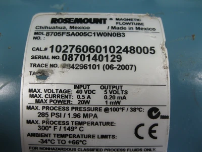 USED Rosemount 8705FSA005C1W0N0B3