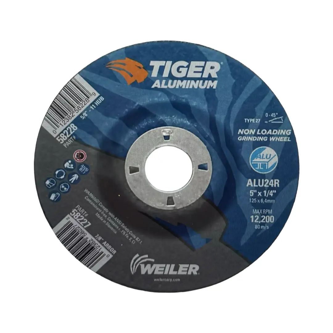 Weiler 5" x 1/4" x 7/8" Cut-Off Wheel Type 27 Aluminum Oxide 10 Pack