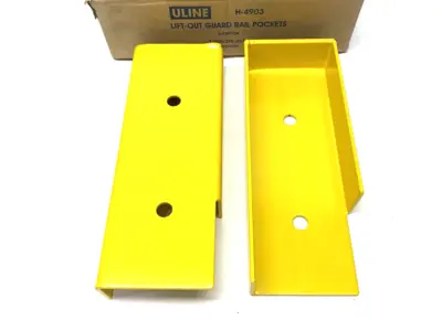New | in-Stock ULINE Lift-Out Rail Pockets for Guard Rails, Yellow, Steel, PACKAGE OF Guard Rails Michigan US | Maverick Industrial Sales #1398160