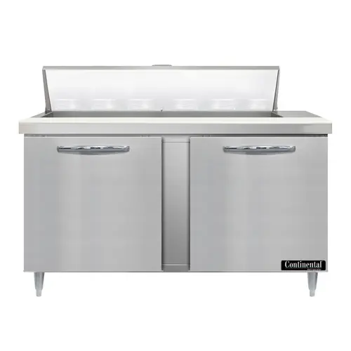 Continental D60N12 60" Designer Line Sandwich/salad Prep Table W/ Refrigerated Base, 115v