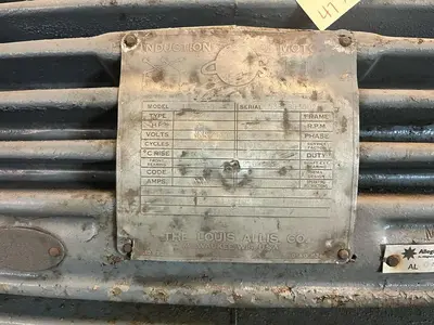 USED LOUIS ALLIS CJX 75HP 3560RPM 3PH 444US