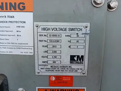 USED 2012 METALEC 122-5-DDM1
