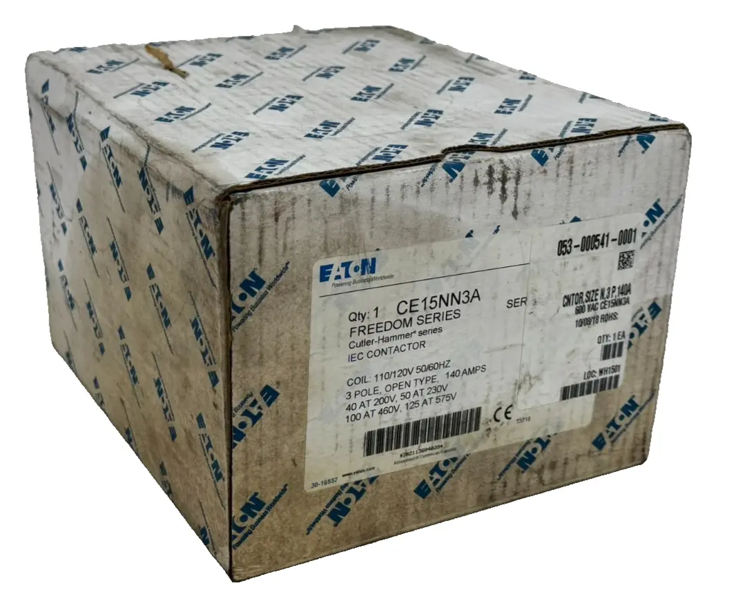 NEW EATON CE15NN3A CONTACTOR IEC SER. A1 3P 140A 110/120V 50/60HZ