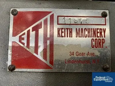 USED Keith Machinery Corp Lab 3 Roll Mill