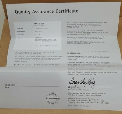 NEW Sartorius 5185307T9--SS--A