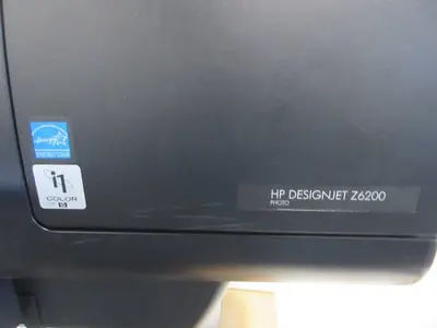 HP DESIGN JET LARGE FORMAT PRINTER WITH PAPER AND INK
