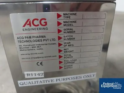 USED ACG ACG Capsule Filler, Model AFT LAB