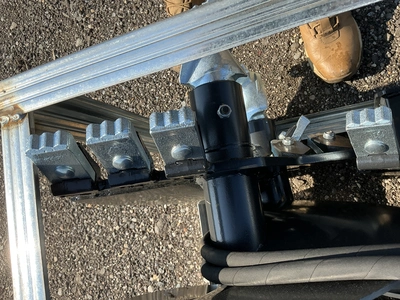 New JCT Hydraulic Auger Skid Steer Attachment, Universal Quick Attach, comes with 8”, 12”, and 18” a...
