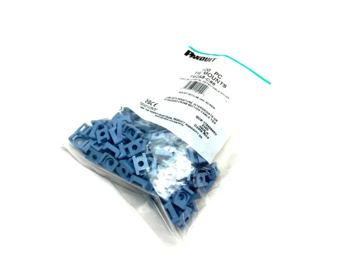 Used PANDUIT LIGHT BLUE METAL DETECTABLE NYLON CABLE TIE MOUNT Cable & Wire | Maverick Industrial Sales #1120810
