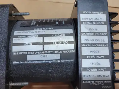 Used ELECTRO INDUSTRIES DMMS300-FKVA-3E-M11.5 Misc Electrical & Power Parts British Columbia CA | Lenmark #1439203
