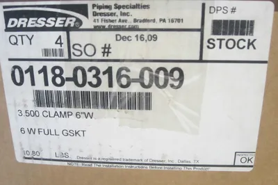 4 NEW DRESSER 0118-0316-009 REDI-CLAMP 01180316009