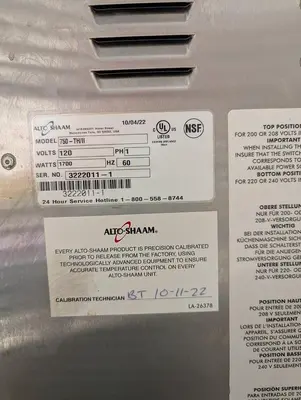 USED ALTO SHAAM 750 TH/11