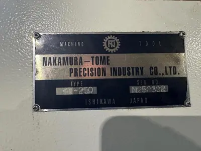 USED NAKAMURA-TOME SUPER MILL WY-250S