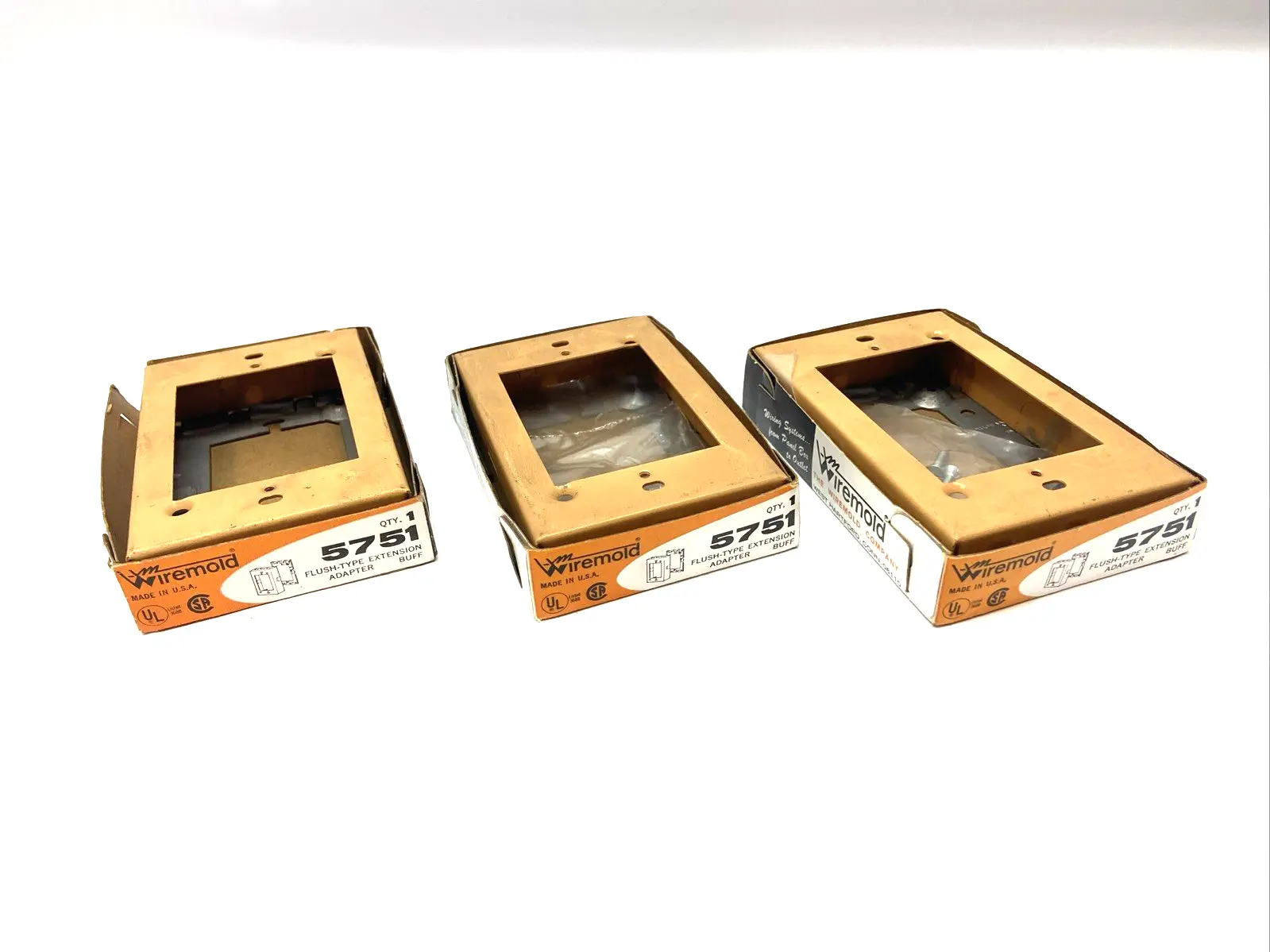 New | in-Stock Wiremold Flush-Type Extension Adapter LOT OF 3 MISSING HARDWARE Misc Electrical & Power Parts Michigan US | Maverick Industrial Sales #1502415