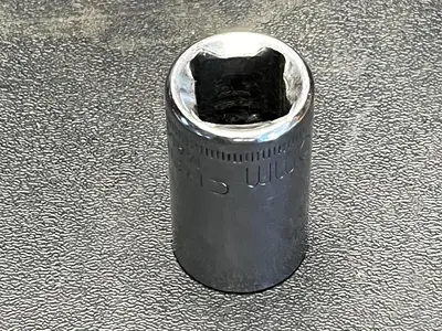 Craftsman Vintage 15MM 12 Point 1/2" Drive Shallow Socket V Series USA 44236