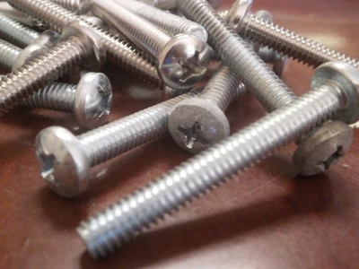 Pan Head Phillip Bolt ( 34 pieces) 1/4"-20 X 2" Zinc