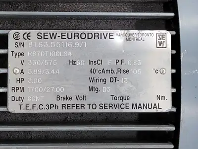 USED SEW R87DT100LS4