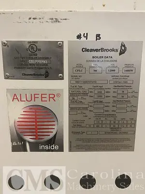 USED CLEAVER BROOKS MODEL CFLC 12,000 MBTU CONDENSING BOILERS