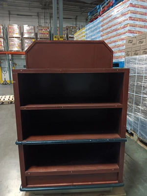 124-0105 Wooden Bread Bakery Wine Display Case