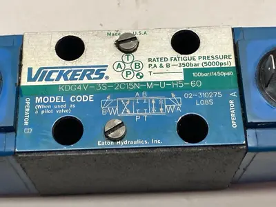 Used VICKERS KDG4V-3S-2C15N-M-U-H5-60 Solenoid Valves Ohio US | Surplus Asset Holdings #1443229