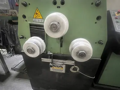 EAGLE BA50 cnc 2-1/4" PROGRAMMABLE 3-ROLL DRIVEN ANGLE ROLL BENDER