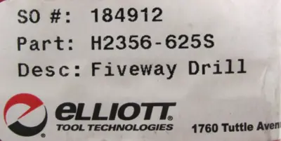 NEW LOT OF 5 ELLIOT H2356-625S FIVEWAY DRILL HEAD H2356625S