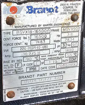 NEW 2014 MARTIN ENGINEERING National Oilwell Varco Co Vibrating Motor