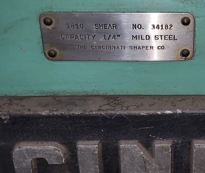 1965 CINCINNATI 1810 Shears, Power Squaring (In) | Midwest Tool, Inc. (3)